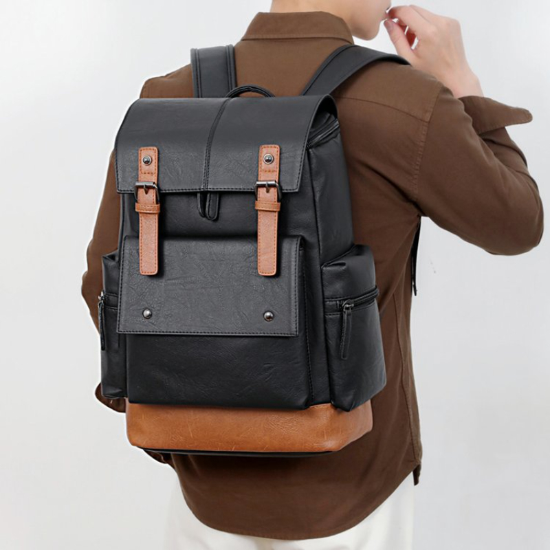 Leather Work Bag Laptop - New Vintage Men's Leather Backpack Large