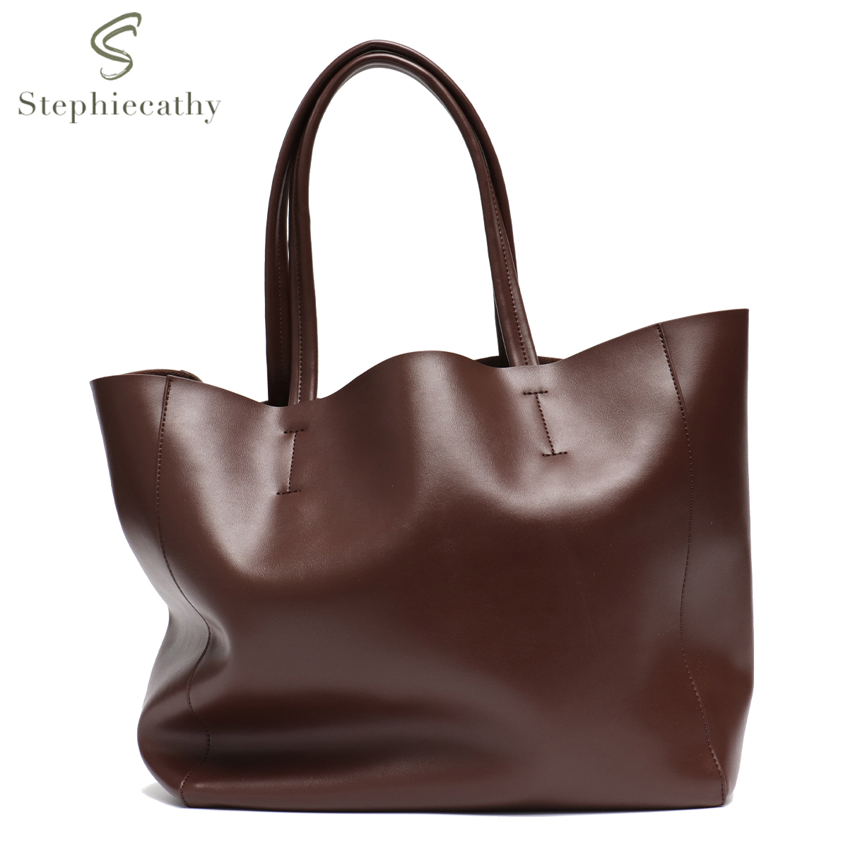 Leather Work Bag Laptop - Large Capacity Tote Handbag for Women