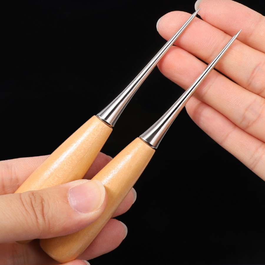 Leatherwork Awl - 2pcs Leather Hand Stitching Awl Tool