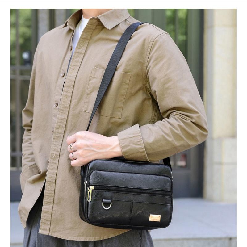 Leather Men's Sling Bag Messen - Leather Work Bag Laptop review and price