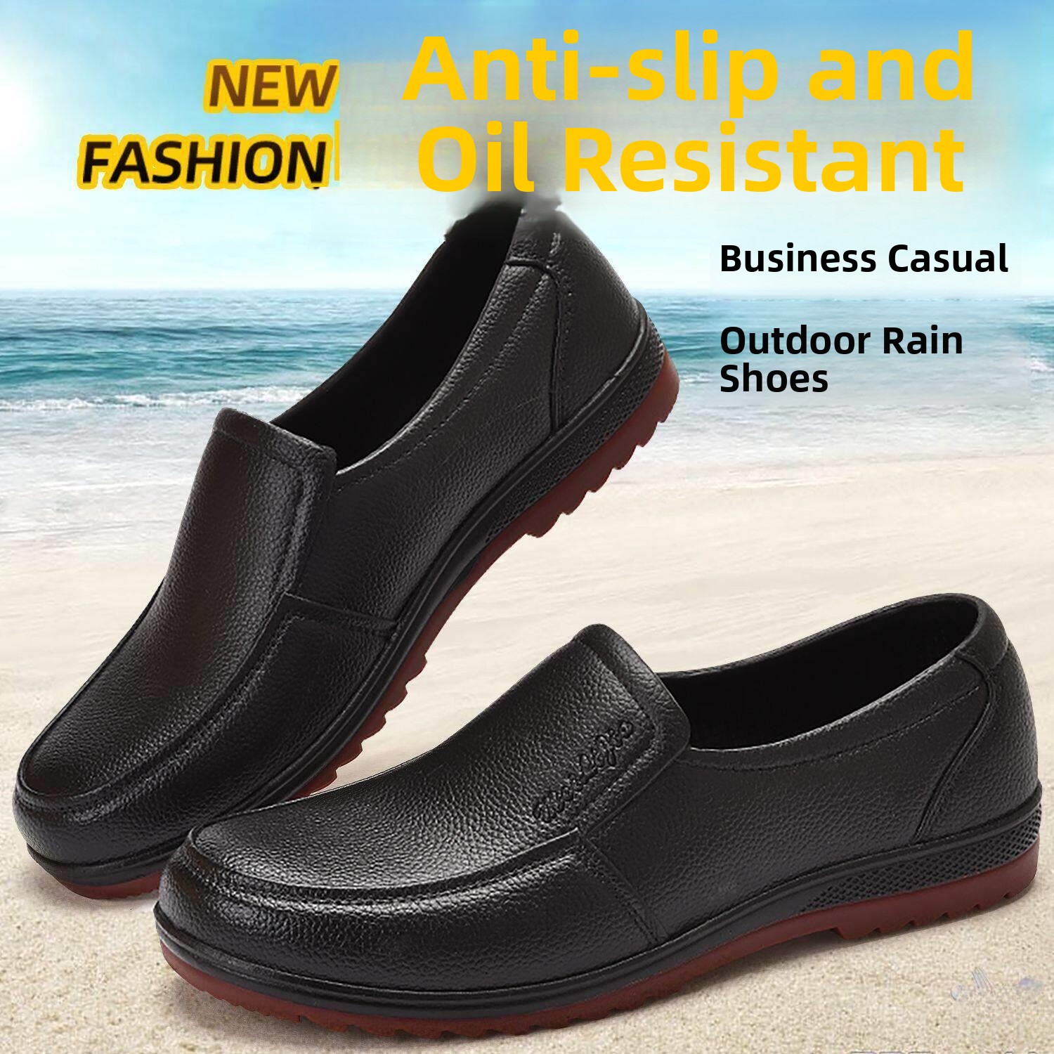 Men's Casual Work Rain Boots L - Youtube Leatherwork review and price
