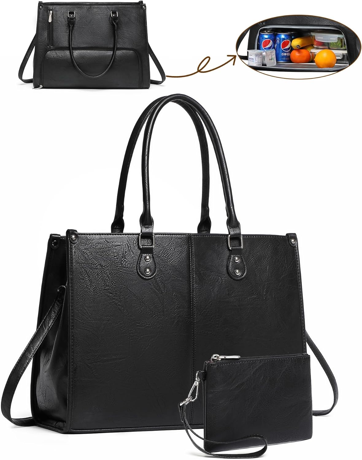 2 in 1 Laptop Tote Bag with In - Leather Work Bag Laptop review and price