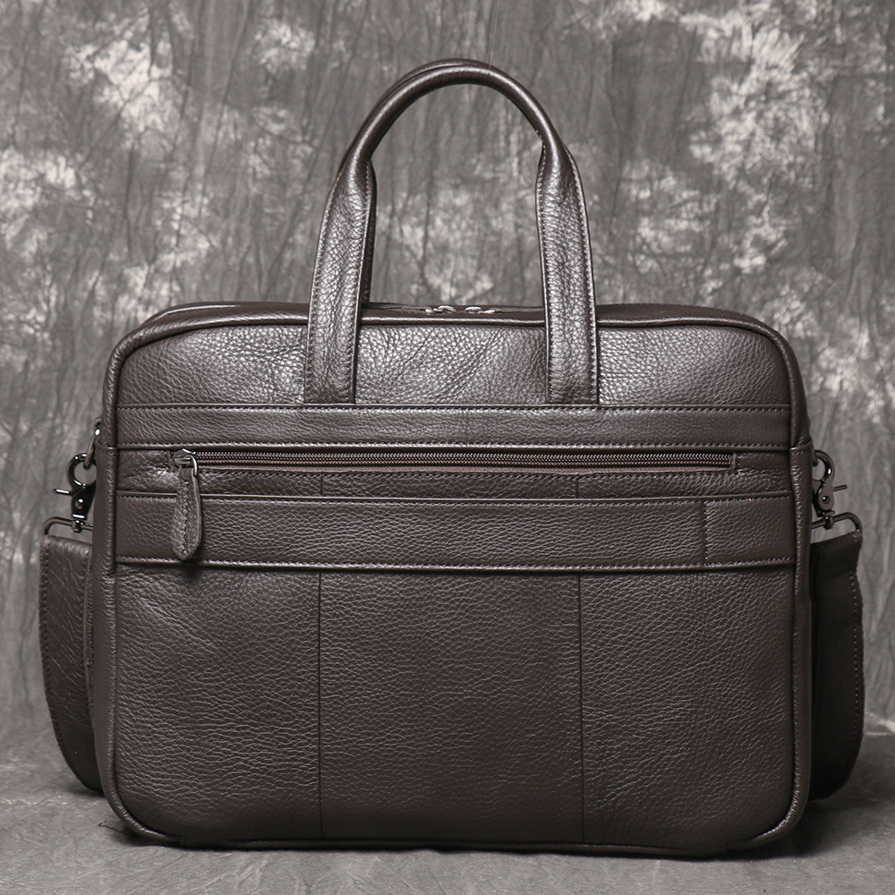 Men's Genuine Leather Briefcas - Leather Work Bag Laptop review and price