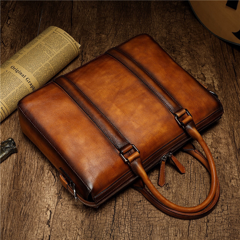 YETTIES Business Top Grain Lea - Leather Work Bag Laptop review and price