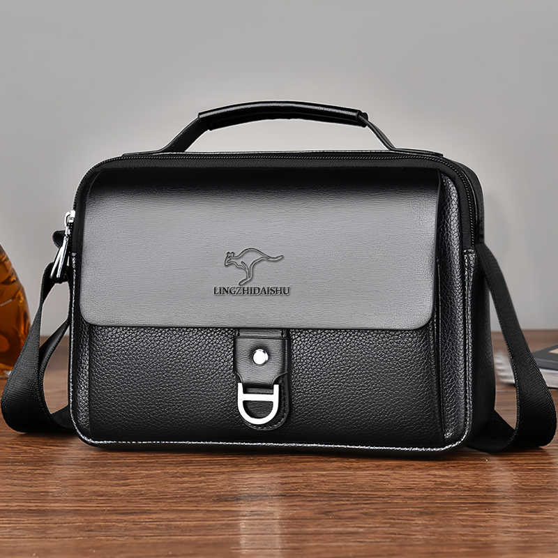 Durable Wear-resistant Two-ton - Leather Work Bag Laptop review and price
