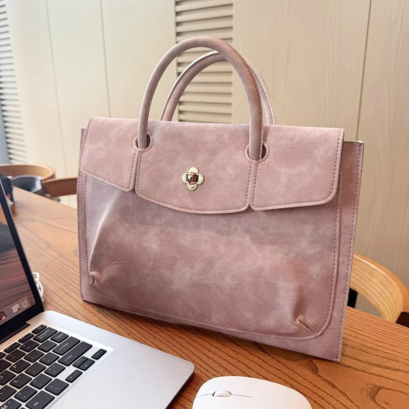 Elegant Pink PU Leather Laptop - Leather Work Bag Laptop review and price