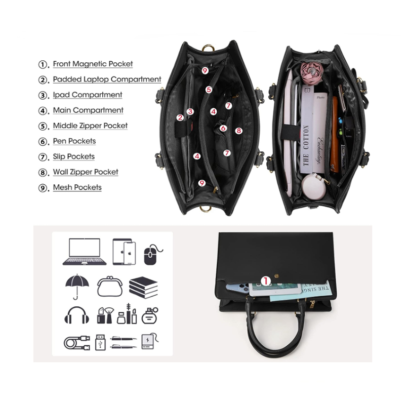 Large Capacity Laptop Bag for  - Leather Work Bag Laptop review and price