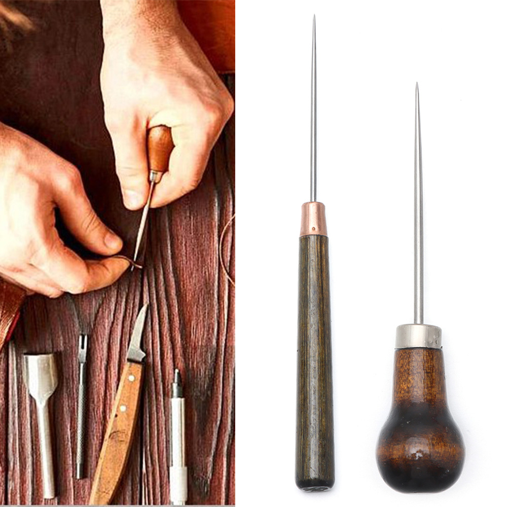 1PC Stitching Awl Wood Handle  - Leatherwork Awl review and price