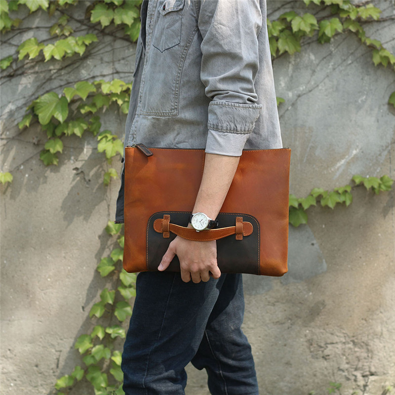 Vintage handmade genuine leath - Leather Work Bag Laptop review and price