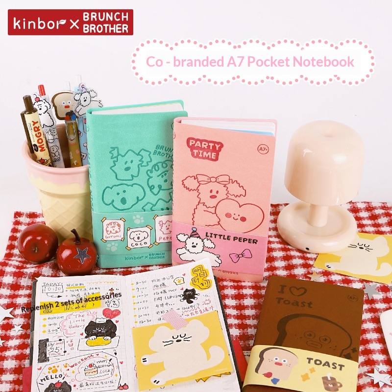 Kinbor Cute Cartoon A7 Pocket  - Leather Work Diary review and price