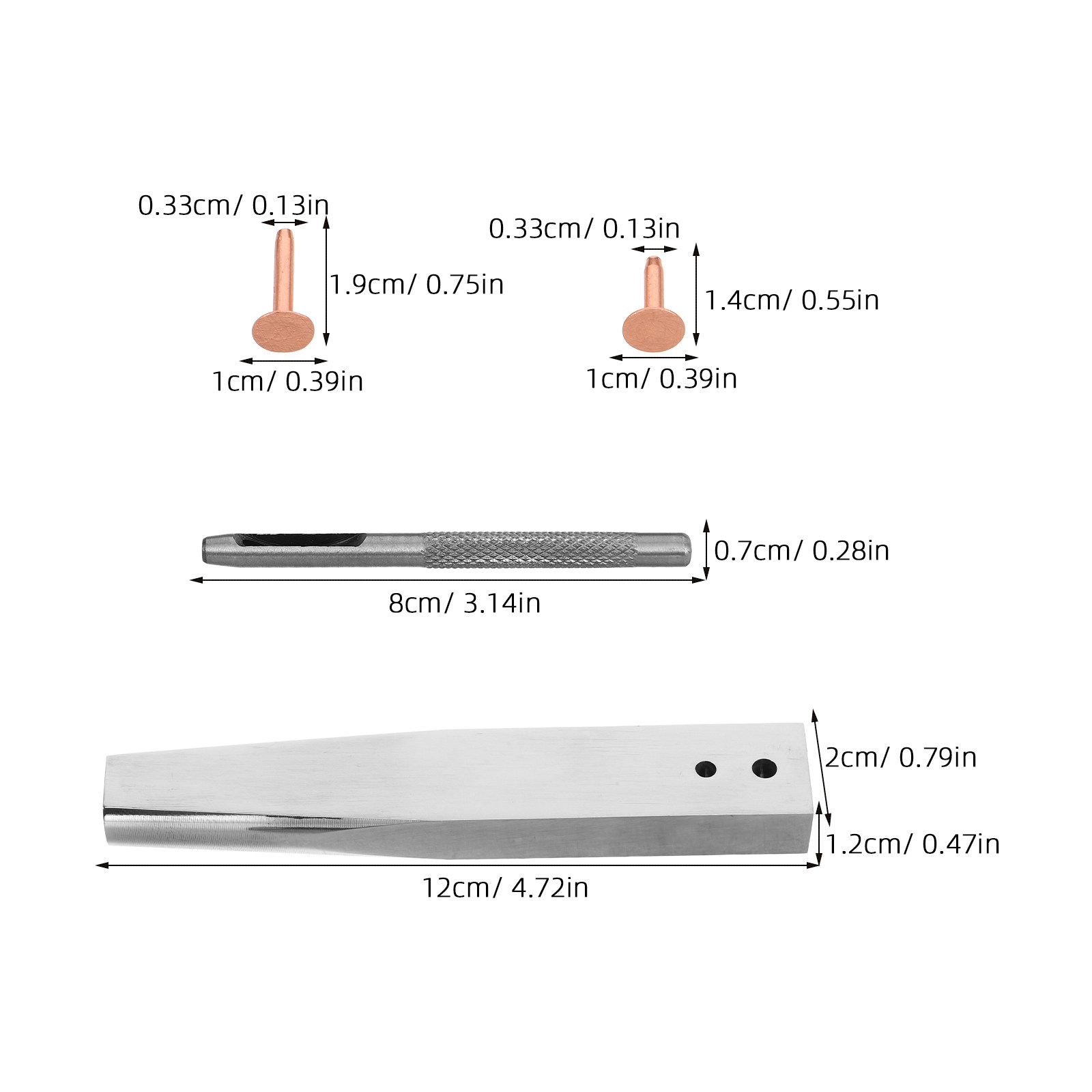 1Set Copper Rivet Setter Tool  - Leatherwork Rivet Setter review and price