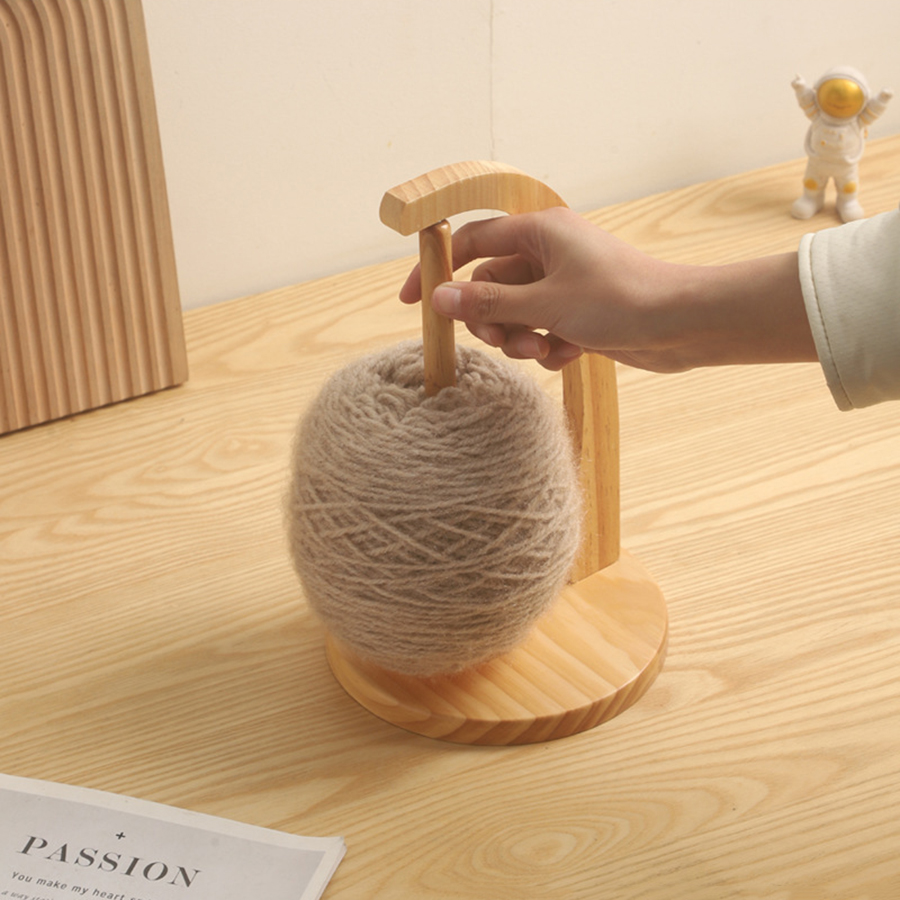 Wooden Yarn Holder Spinning Kn - Waxed Thread Linen review and price