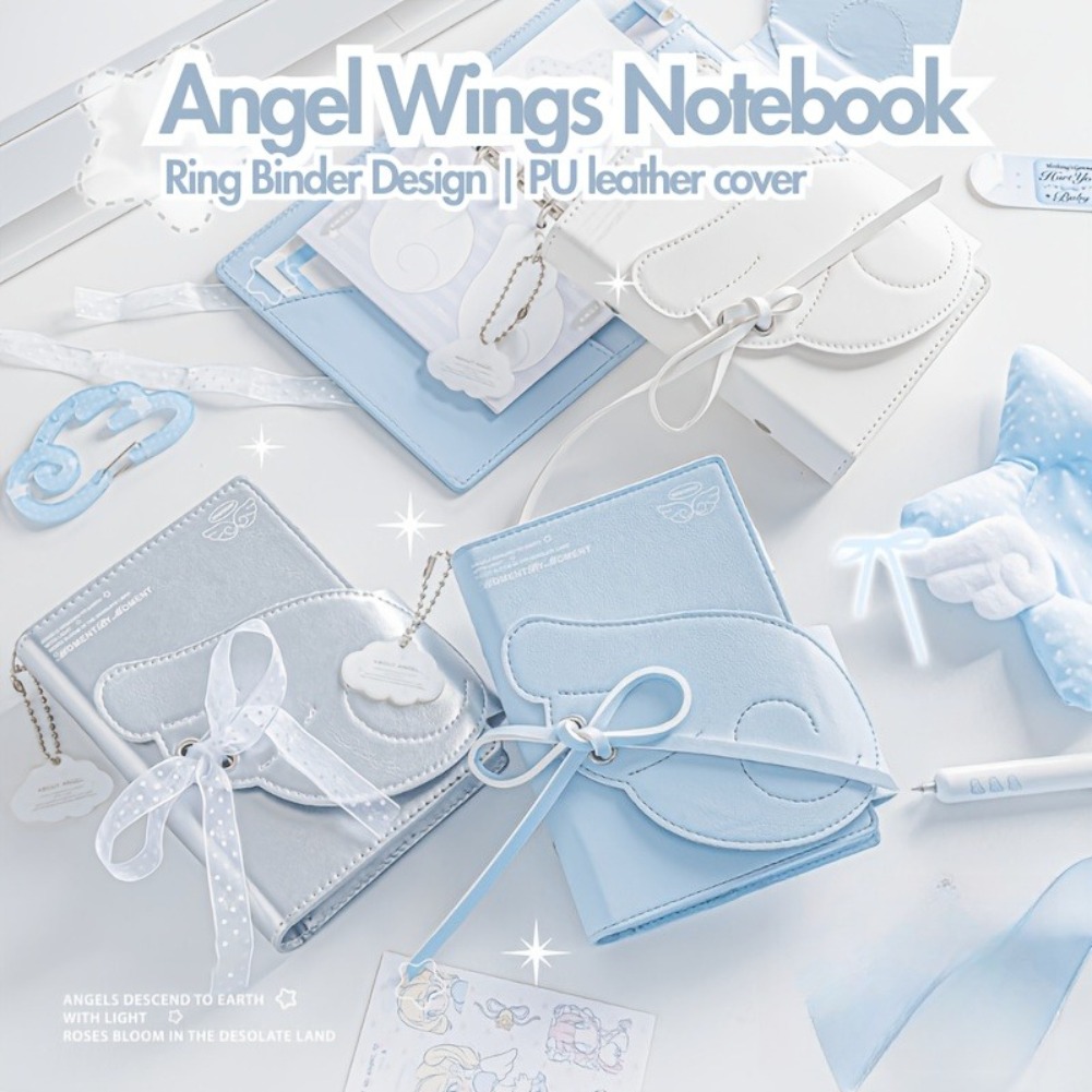 Kawaii Angel Wings Notebook A7 - Leather Work Diary review and price