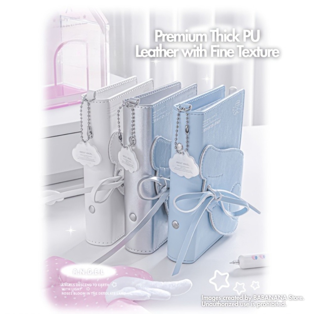 Kawaii Angel Wings Notebook A7 - Leather Work Diary review and price