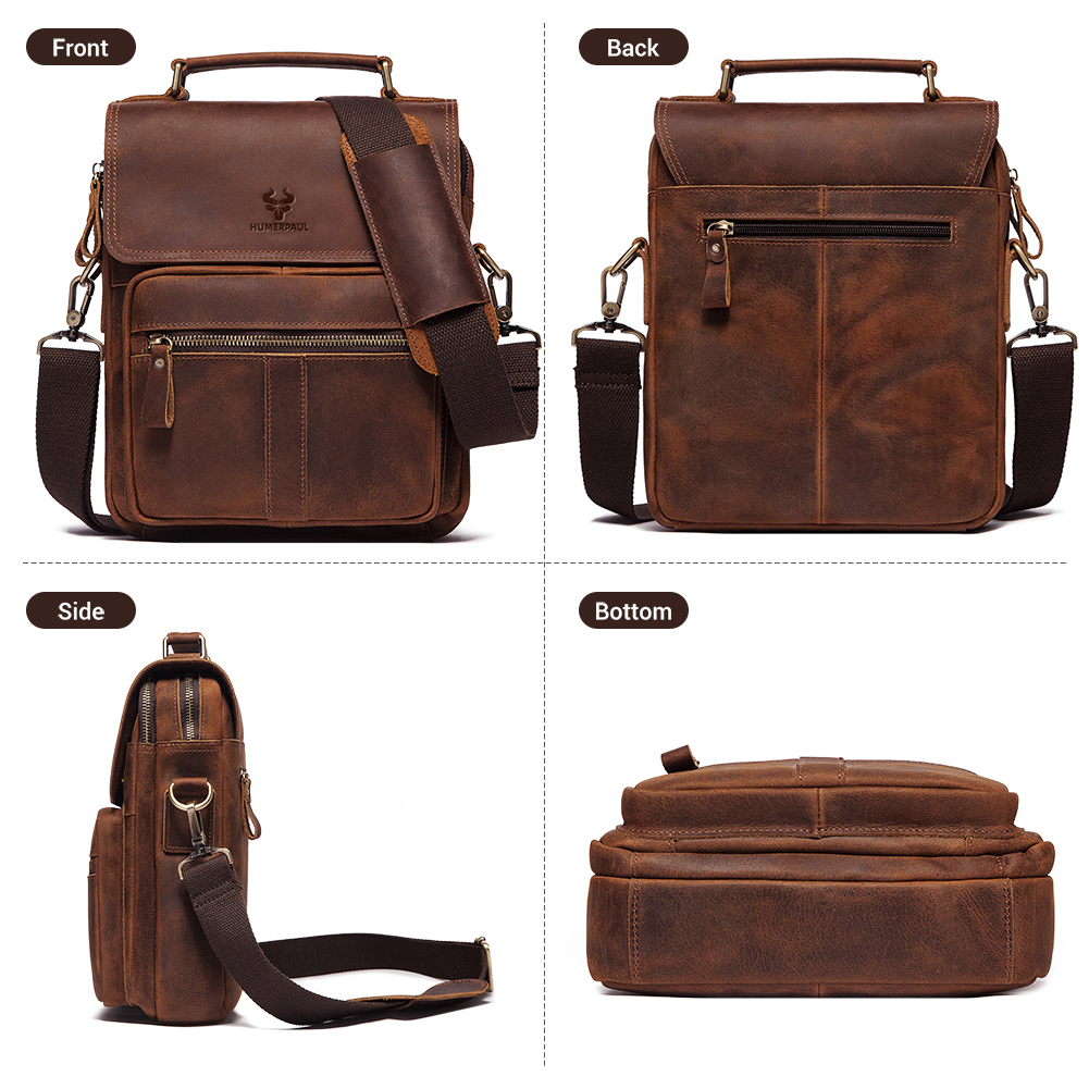 HUMERPAUL Genuine Leather Men' - Leather Work Bag Laptop review and price