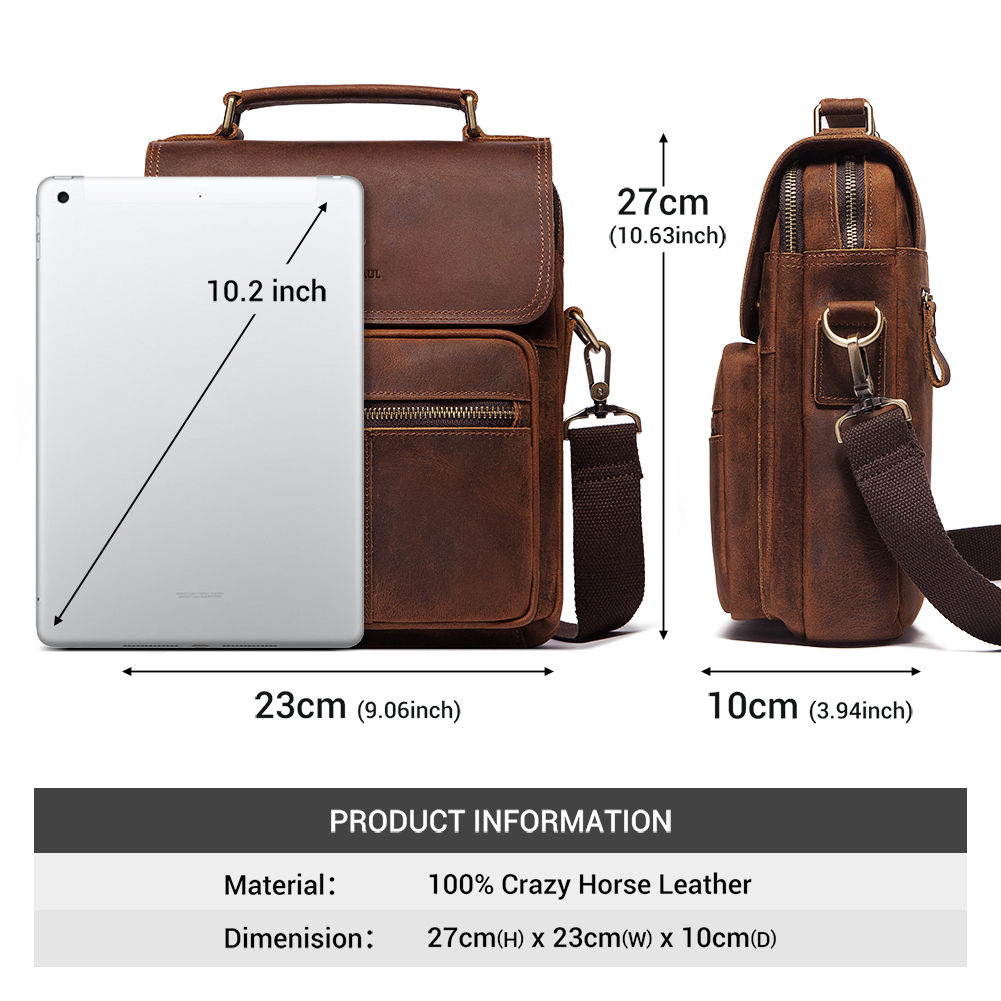 HUMERPAUL Genuine Leather Men' - Leather Work Bag Laptop review and price